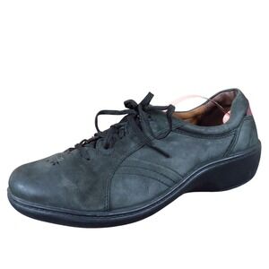 Aravon Delilah Women Casual Walking Shoes Size 9.5 Extra Wide Black Leather